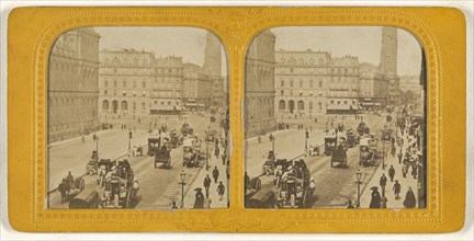 Rue de Rivoli, Paris; Adolphe Block, French, 1829 - about 1900, 1860s; Hand-colored Albumen silver print