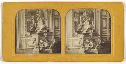 Salon des poudules, Versailles; Adolphe Block, French, 1829 - about 1900, 1860s; Hand-colored Albumen silver print