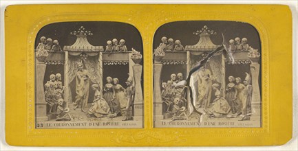 Le Couronnement d'Une Rosiere, Chez Satan; Adolphe Block, French, 1829 - about 1900, 1860s; Hand-colored Albumen silver print