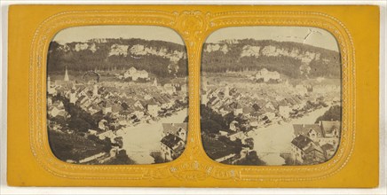Panorama de Feldkirch; Adolphe Block, French, 1829 - about 1900, 1860s; Hand-colored Albumen silver print