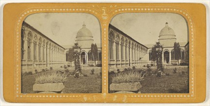 Le Campo Santo, Pisa; Adolphe Block, French, 1829 - about 1900, 1860s; Hand-colored Albumen silver print
