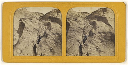 Ascension au Mont Blanc, Chamonix; Adolphe Block, French, 1829 - about 1900, 1865; Hand-colored Albumen silver print