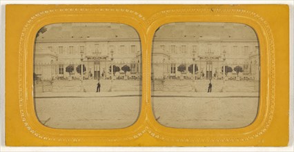 Large building at Amiens, France; E. Lamy, French, active 1860s - 1870s, 1860s; Hand-colored Albumen silver print