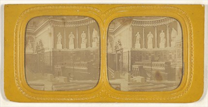 Gd Salle des Seances, palais du Senat; E. Lamy, French, active 1860s - 1870s, 1860s; Hand-colored Albumen silver print