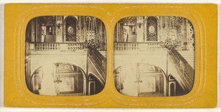 Escalier de marbre, Versailles; E. Lamy, French, active 1860s - 1870s, 1860s; Hand-colored Albumen silver print