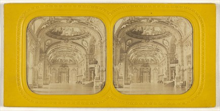 Salle du Trone, Senat; J. Lévy, French, active Paris, France 1850s - 1880s, 1855 - 1865; Hand-colored Albumen silver print
