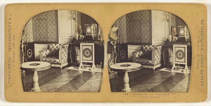Chambre de Napoleon 1er, Grand Trianon, E. Lamy, French, active 1860s - 1870s, 1855 - 1865; Hand-colored Albumen silver print