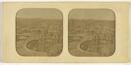 View of Paris, France; London Stereoscopic Company, active 1854 - 1890, 1855 - 1865; Hand-colored Albumen silver print