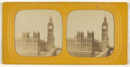Le parliment Londres; E. Lamy, French, active 1860s - 1870s, 1855 - 1865; Hand-colored Albumen silver print