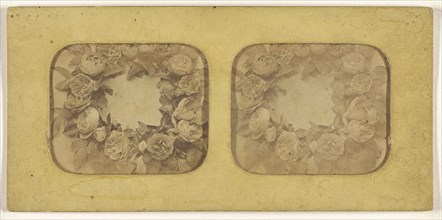 Wreath of flowers; about 1865; Hand-colored Albumen silver print