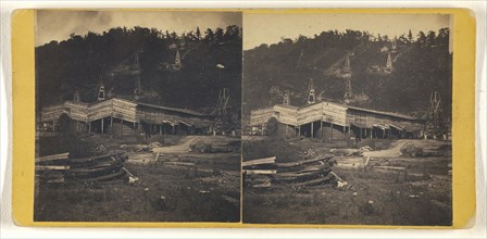 Coquette Well & Tankage Eghort Farm; Wager, American, active Pennsylvania 1860s, about 1865; Albumen silver print