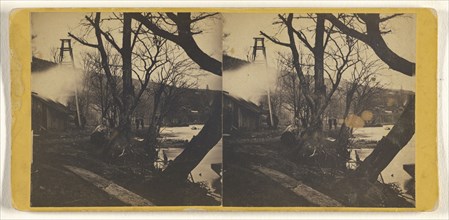 Looking down Creek from Rynd Farm Way; Wager, American, active Pennsylvania 1860s, about 1865; Albumen silver print