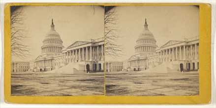 National Capitol of U.S; George D. Wakely, American, active 1856 - 1880, 1866; Albumen silver print