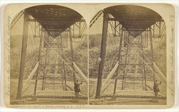 Underneath The Iron Bridge - Portage, N.Y; L. E. Walker, American, 1826 - 1916, active Warsaw, New York, about 1870; Albumen