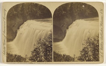 Middle Fall of Genesee River at Portage, N.Y; L. E. Walker, American, 1826 - 1916, active Warsaw, New York, about 1870; Albumen