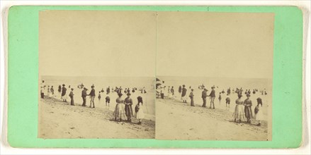 Beach scene, Martha's Vineyard?; Joseph W. Warren, American, active 1870s, 1870s; Albumen silver print