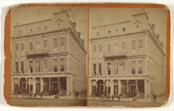 Beakers Block, Cor French & 5th Street, Erie, Pennsylvania; F.J. Weber, American, active 1870s, 1870s; Albumen silver print