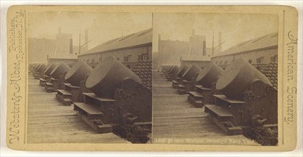 13 inch Mortars, Brooklyn Navy Yard; Webster & Albee; about 1880; Albumen silver print