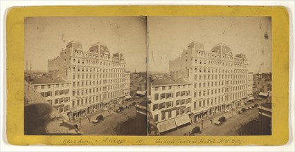 Grand Central Hotel.; Attributed to Peter F. Weil, American, active New York, New York 1860s - 1870s, about 1865; Albumen