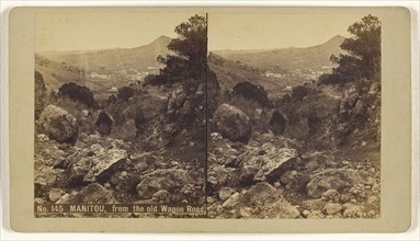 Manitou, from the old Wagon Road; Charles Weitfle, American, 1836 - after 1884, about 1880; Albumen silver print