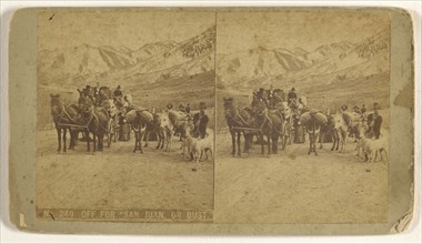 Off for  San Juan, or Bust.; Charles Weitfle, American, 1836 - after 1884, about 1880; Albumen silver print