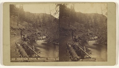 Fountain Creek, Manitou, looking up; Charles Weitfle, American, 1836 - after 1884, about 1880; Albumen silver print