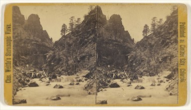 View of Clear Creek Canon, Colorado; Charles Weitfle, American, 1836 - after 1884, about 1880; Albumen silver print