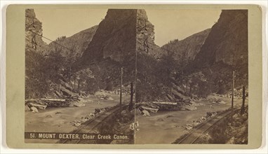 Mount Dexter, Clear Creek Canon; Charles Weitfle, American, 1836 - after 1884, about 1880; Albumen silver print