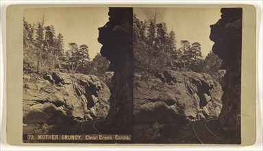Mother Grundy, Clear Creek Canon; Charles Weitfle, American, 1836 - after 1884, about 1880; Albumen silver print