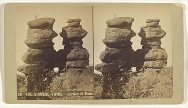 The Siamese Twins,  Garden of Gods; Charles Weitfle, American, 1836 - after 1884, about 1880; Albumen silver print
