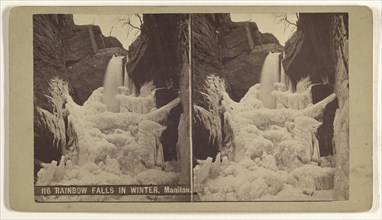 Rainbow Falls in Winter, Manitou; Charles Weitfle, American, 1836 - after 1884, about 1880; Albumen silver print