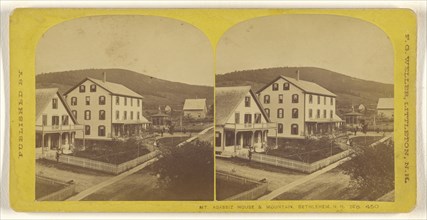 Mt. Agassiz House & Mountain, Bethlehem, N.H; Franklin G. Weller, American, 1833 - 1877, about 1875; Albumen silver print