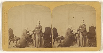 Modern Courtship; Franklin G. Weller, American, 1833 - 1877, 1874; Albumen silver print
