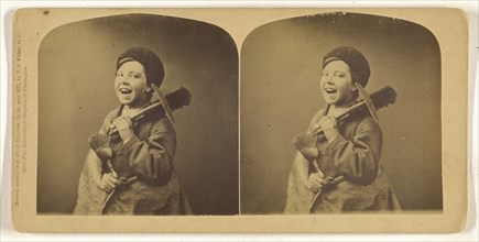 A Street Musician; Franklin G. Weller, American, 1833 - 1877, 1871; Albumen silver print