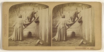 Eavesdroppers; Franklin G. Weller, American, 1833 - 1877, 1876; Albumen silver print