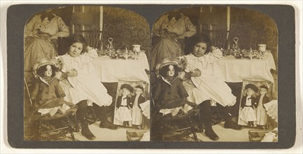 M.E. Wendt and her dolls Dec 1903; Julius M. Wendt, American, active 1900s - 1910s, December 1903; Gelatin silver print