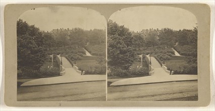 Bridge over Lake Washington Park. R.D. Pruyn's residence in the distance; Julius M. Wendt, American, active 1900s - 1910s