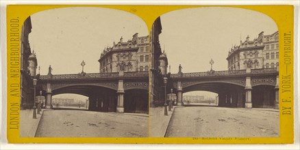 Holborn Valley Viaduct; Frederick York, British, 1823 - 1903, 1865 - 1875; Albumen silver print