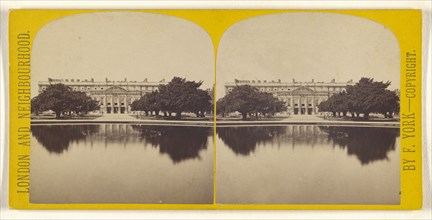 Hampton Court, East Front and Fountain; Frederick York, British, 1823 - 1903, 1865 - 1875; Albumen silver print