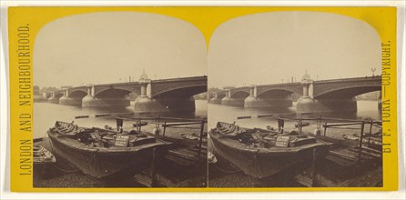 Blackfriars Bridge; Frederick York, British, 1823 - 1903, 1865 - 1875; Albumen silver print