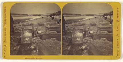 Minnesota Ice Harvest; Charles A. Zimmerman, American, born France, 1844 - 1909, 1870 - 1880; Albumen silver print