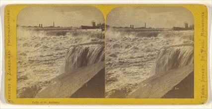 Falls of St. Anthony; Charles A. Zimmerman, American, born France, 1844 - 1909, 1870 - 1880; Albumen silver print