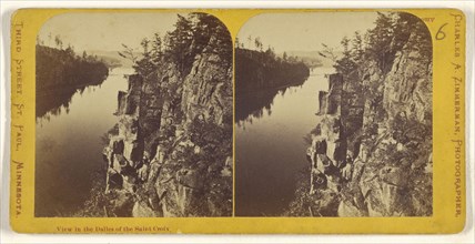 View in the Dalles of the Saint Croix; Charles A. Zimmerman, American, born France, 1844 - 1909, 1870 - 1880; Albumen silver