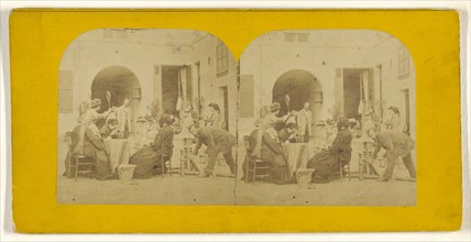 Party scene; about 1865; Albumen silver print