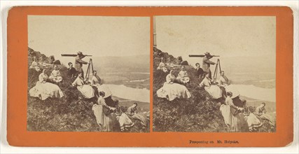 Prospecting on Mt. Holyoke; about 1860; Albumen silver print