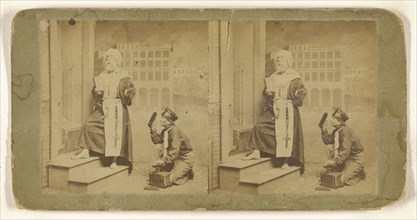 Youthful Depravity,  Want a shine, sir?; about 1860; Albumen silver print