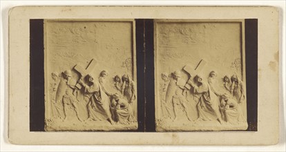 Jesus console les filles d'Israel qu'ile suivant; French; about 1860; Albumen silver print