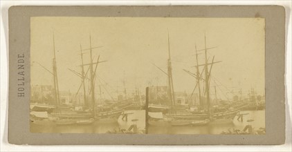 Vues Des Docks a Amsterdam; about 1870; Albumen silver print