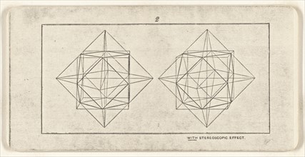 Optical illusion with stereoscopic effect; about 1860; Lithograph