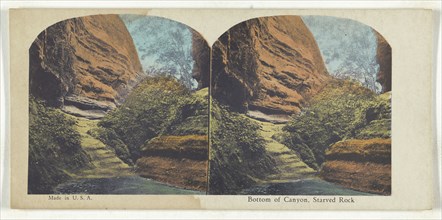 Bottom of Canyon, Starved Rock; American; about 1900; Color Photomechanical